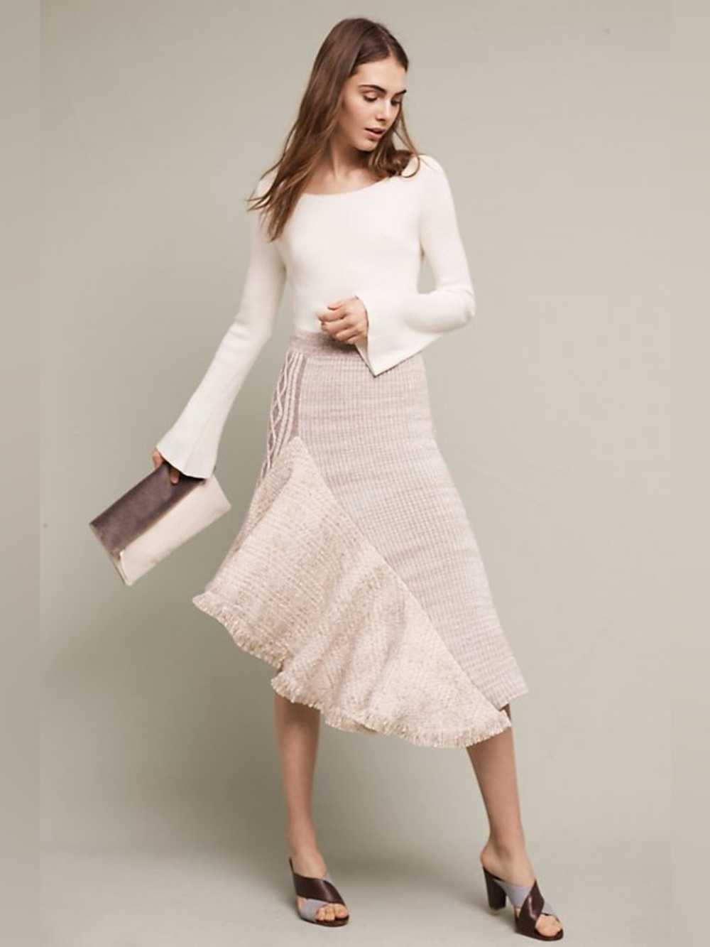Anthropologie Sweater Knit Midi Skirt
